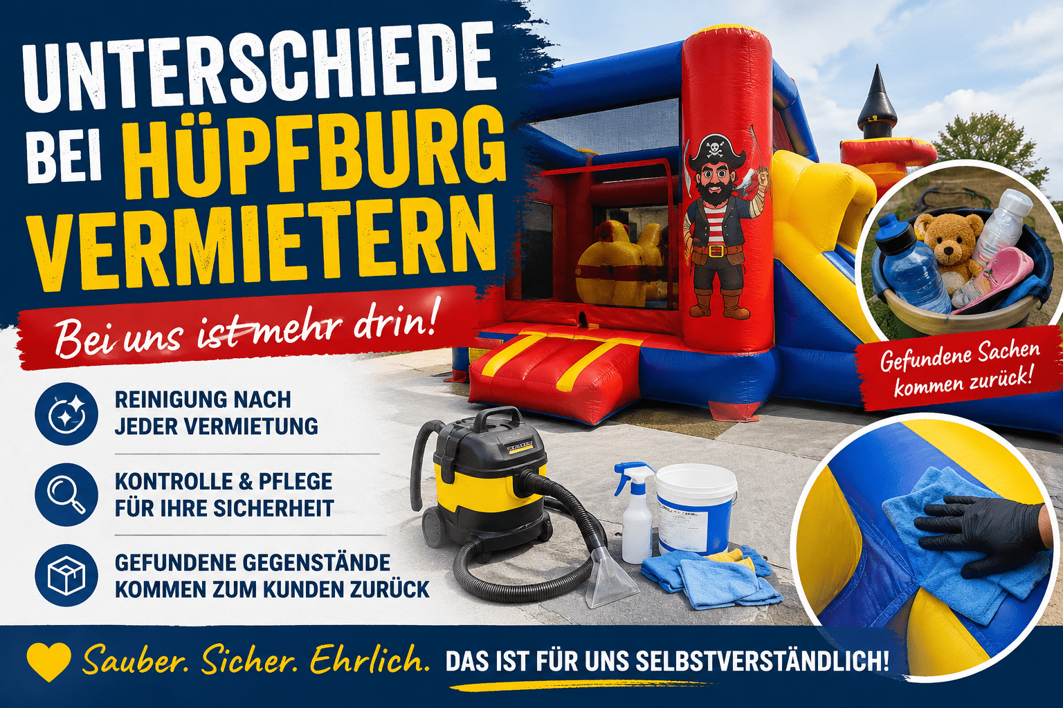 Unterschiede zwischen Hüpfburgvermietern