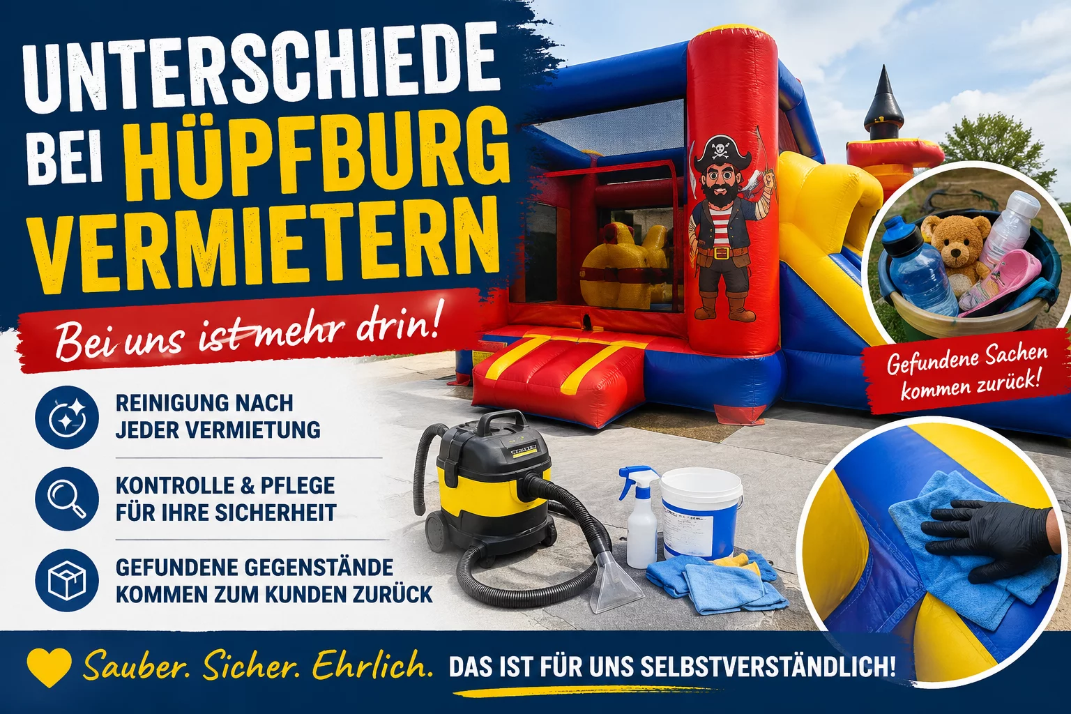 Unterschiede zwischen Hüpfburgvermietern