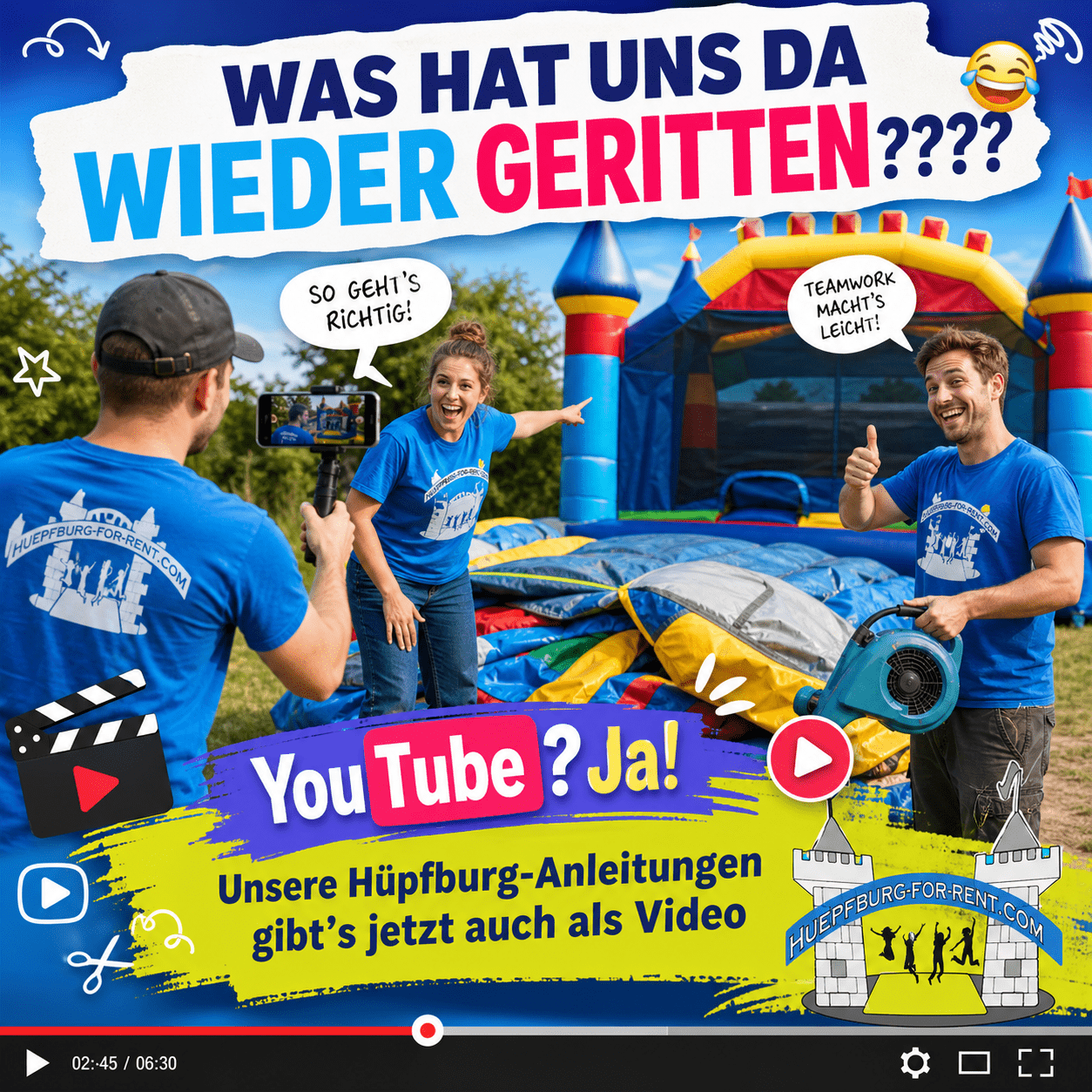 huepfburg-for-rent goes YouTube