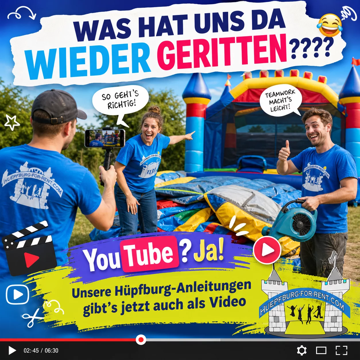huepfburg-for-rent goes YouTube
